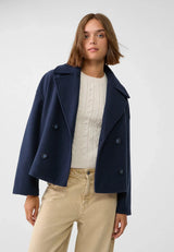 other : Rylee – Veste chic Croisée en Laine in Bleu marine van Seroa
