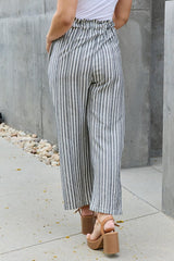 skirts : Anne | Pantalon Culotte Rayé en Tissu Léger Femme in Rayé van Seroa