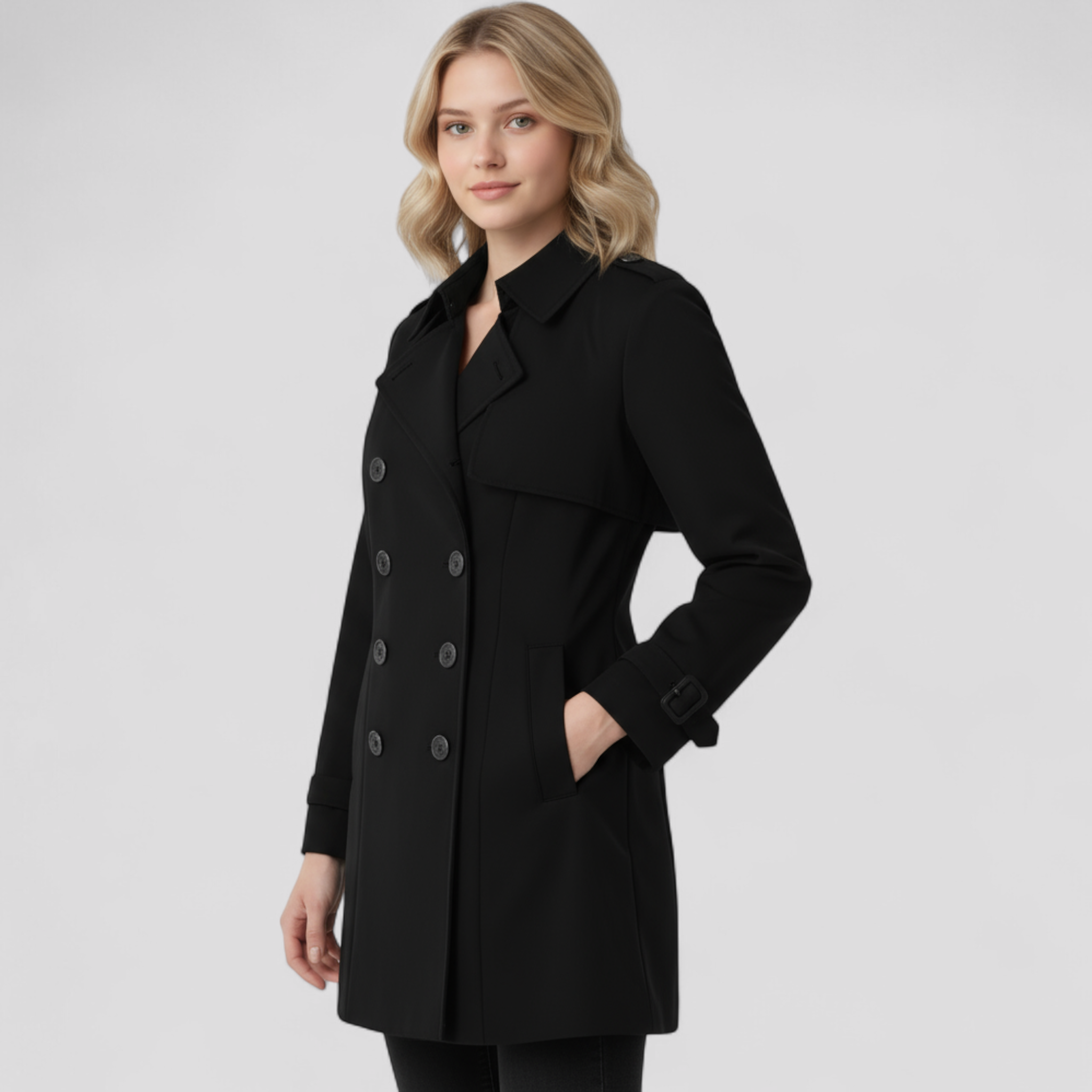 Eira | Trenchcoat Femme Élégant en Coton Ajusté