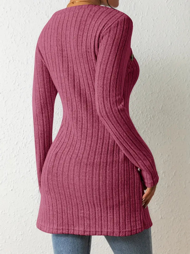 other : Emma – Gilet Élégant Côtelé avec Design Asymétrique et Boutons in van Seroa