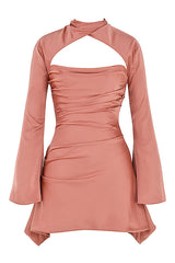 dresses : Sofia - Robe Féminine Chic avec Détails de Manches et Découpe in van Seroa