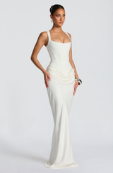 Hourglass Maxi Dress Sculpted Silhouette, Effortless Style