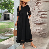 dresses : Andrea – Robe Longue Élégante avec Manches en Tulle pour un Style Chic Sans Effort in van Seroa