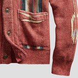 men Gebreide Adrian Vintage Jacquard Lapel Knit Cardigan Timeless