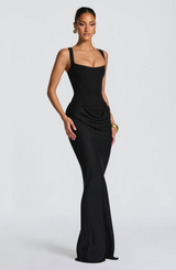 Hourglass Maxi Dress Sculpted Silhouette, Effortless Style