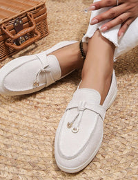 Mocassins Femme en Cuir Véritable Noir Plats, Confortables &
