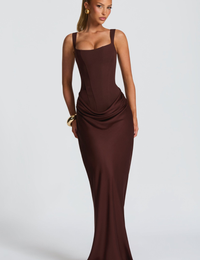 Hourglass Maxi Dress Sculpted Silhouette, Effortless Style