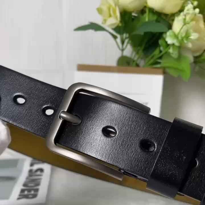 Pasek z prawdziwej skóry bydlęcej w kolorze brązowym - solidny i trwały dla mężczyzn i kobiet