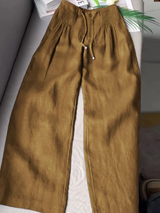 Effortless Relaxed Fit Wide-Leg Trousers