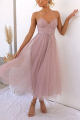 Elegantes langes Damenkleid aus Chiffon mit Trägern – Ideal für Abend, Ball, Brautjungfer