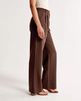 skirts : Lena - Pantalon Élegant Taille Haute à Jambe Large et Coupe Tailleur in van Seroa
