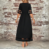 dresses : Andrea – Robe Longue Élégante avec Manches en Tulle pour un Style Chic Sans Effort in van Seroa