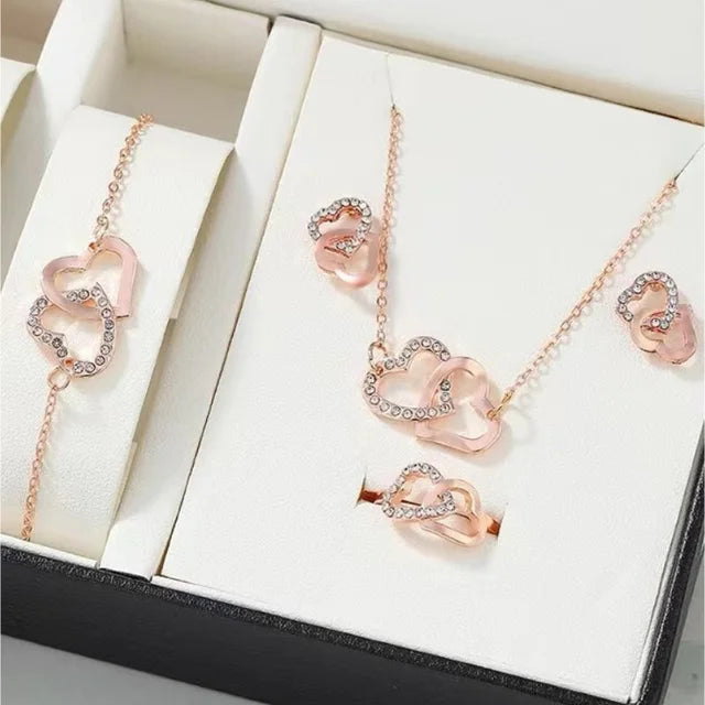 other : Emma | Ensemble de Bijoux Femme Argent Strass 5 Pièces in Ensemble en or rose van Seroa
