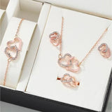 other : Emma | Ensemble de Bijoux Femme Argent Strass 5 Pièces in Ensemble en or rose van Seroa
