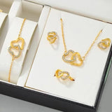 other : Emma | Ensemble de Bijoux Femme Argent Strass 5 Pièces in Ensemble doré van Seroa