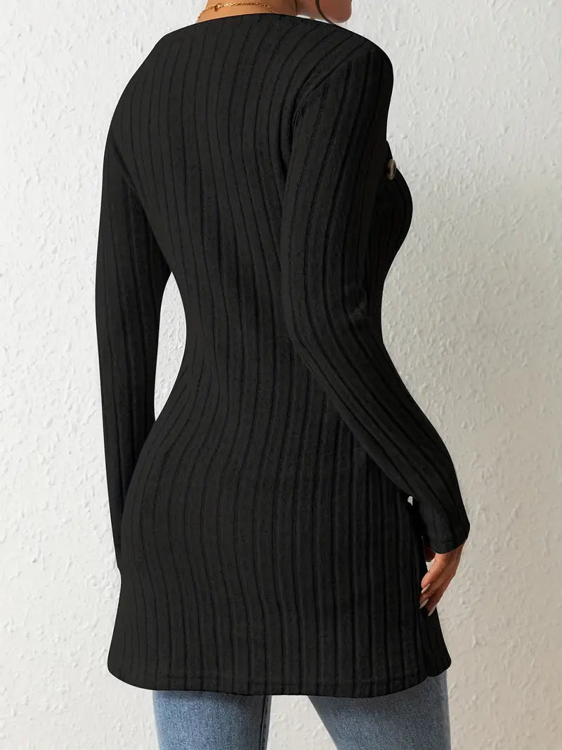 other : Emma – Gilet Élégant Côtelé avec Design Asymétrique et Boutons in van Seroa