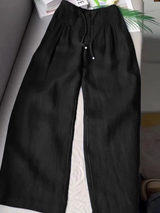 Effortless Relaxed Fit Wide-Leg Trousers