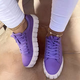 other : Charlotte | Baskets Femmes Semelle Plateforme in Blanc violet van Seroa