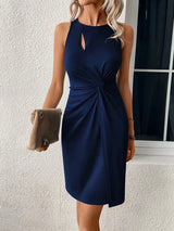 dresses : Elena – Robe De Cocktail Moulante Élégante Froncée in Bleu royal van Seroa