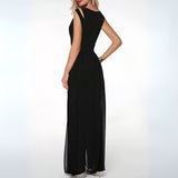 dresses : Eliana – Combinaison Robe Maxi Élégante Sans Manches en Chiffon in van Seroa