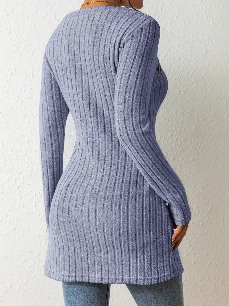 other : Emma – Gilet Élégant Côtelé avec Design Asymétrique et Boutons in van Seroa