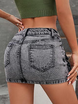 skirts : Agnes | Jupe Longue Femme en Jean A-Line Élégante in van Seroa