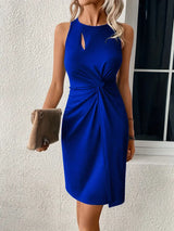 dresses : Elena – Robe De Cocktail Moulante Élégante Froncée in Bleu van Seroa