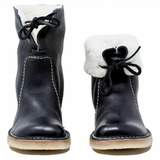 Schicke Damen-Lederstiefel in mittlerer Schafthöhe für den Alltag und