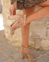 sandals : Lucy | Sandales Femme Cuir Élégantes Talon Bloc in van Seroa