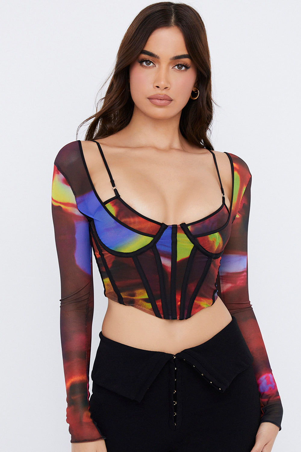 top blouses : Beatrice | Haut en Mesh Artistique pour Femme in van Seroa