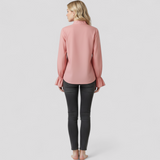 Céleste – Blouse Élégante à Volants avec Manches Statement