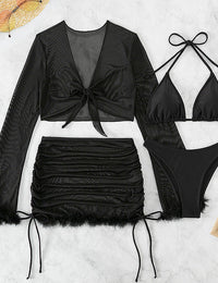 Bikini Femme avec Housse à Manches Longues