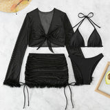 Bikini Femme Chic avec Housse à Manches Longues 0