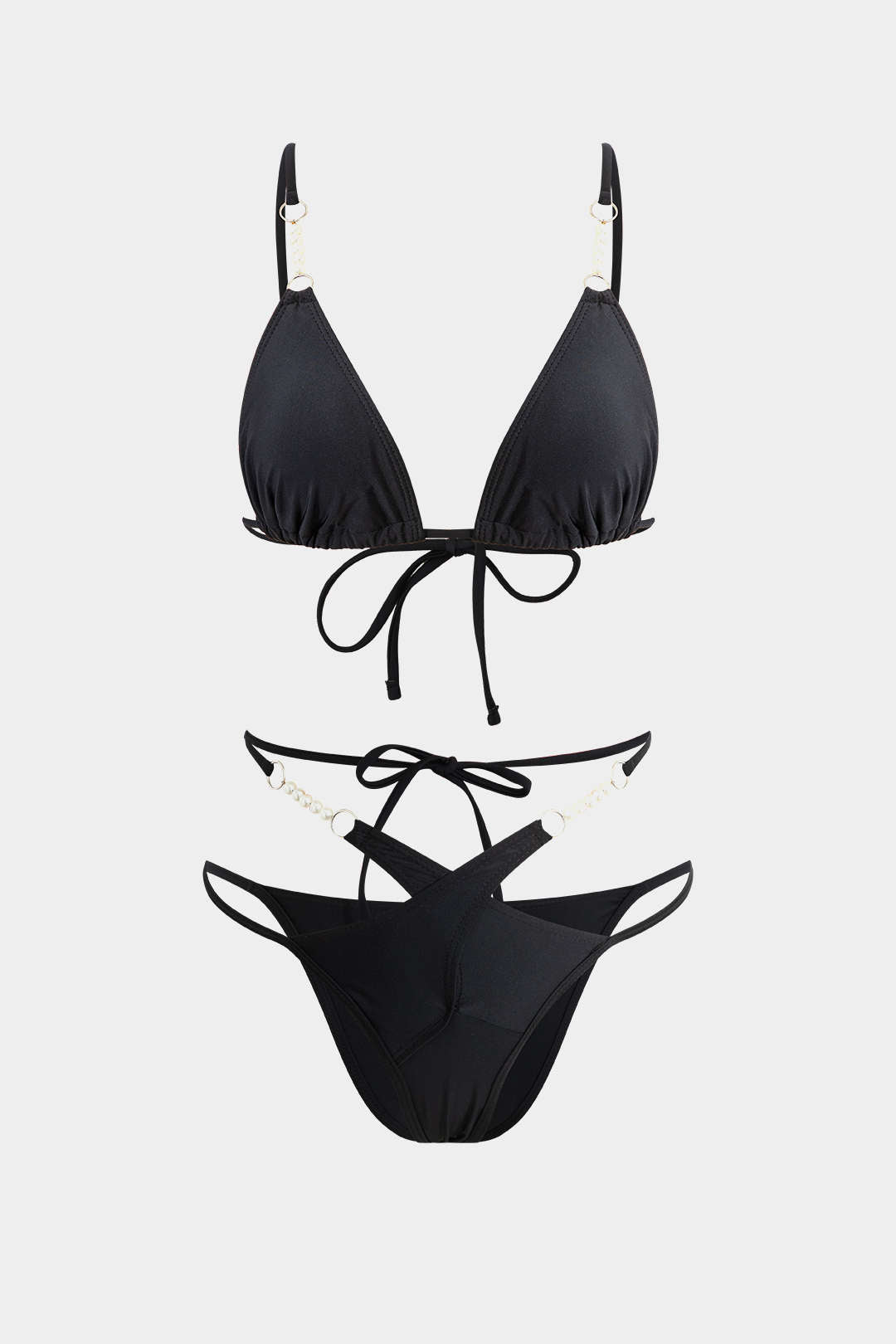 swimwear : Iris | Bikini Femme Croisé à Perles Élastique in van Seroa