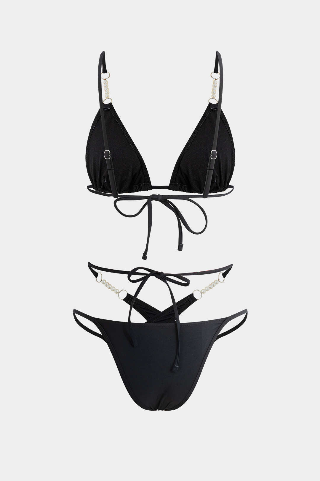 swimwear : Iris | Bikini Femme Croisé à Perles Élastique in van Seroa