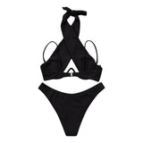 Sexy Badeanzug mit Cut-Outs, Neckholder und Design