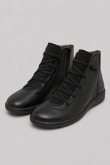 Bottines confortables pour femme, élégantes en cuir souple,
