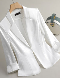 Blazer Élégant en Satin pour Femme Autumn Collection
