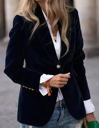 Taillierter Damenblazer aus Samt – elegante, weiche Jacke für den Abend