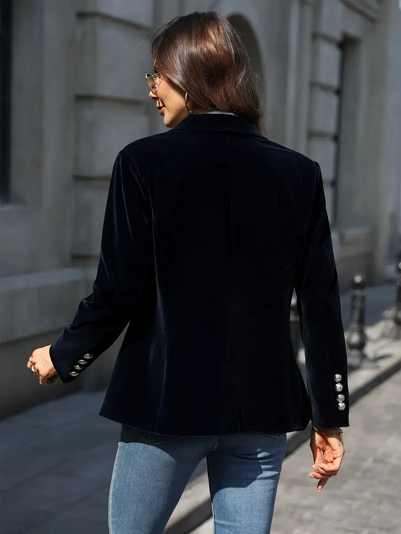 Blazer Élégant en Velours pour Femme 1