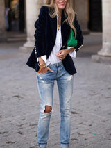 Blazer Élégant en Velours pour Femme 3