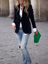 Blazer Élégant en Velours pour Femme 4
