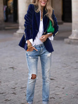 Blazer Élégant en Velours pour Femme 8