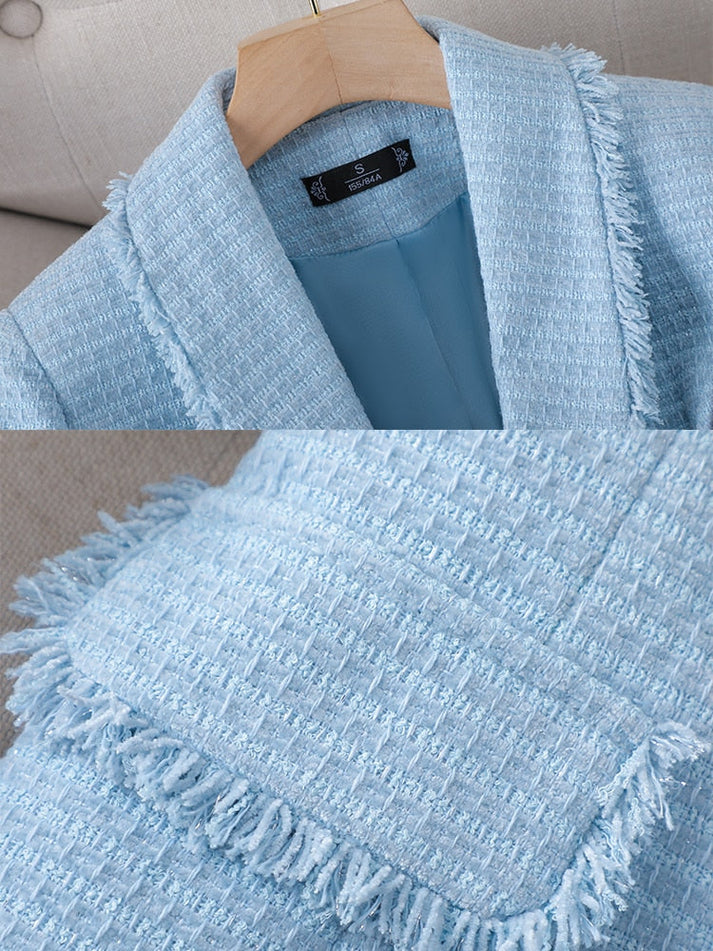 Blazer Femme Élégant avec Franges 4