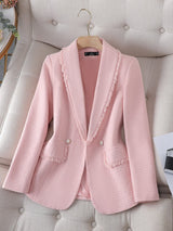 Blazer Femme Élégant avec Franges 8