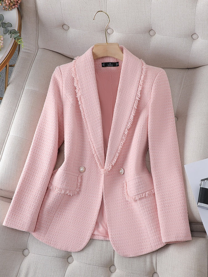 Blazer Femme Élégant avec Franges 8