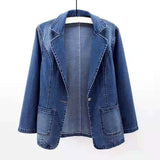 Blazer en Denim Moderne Femme 0