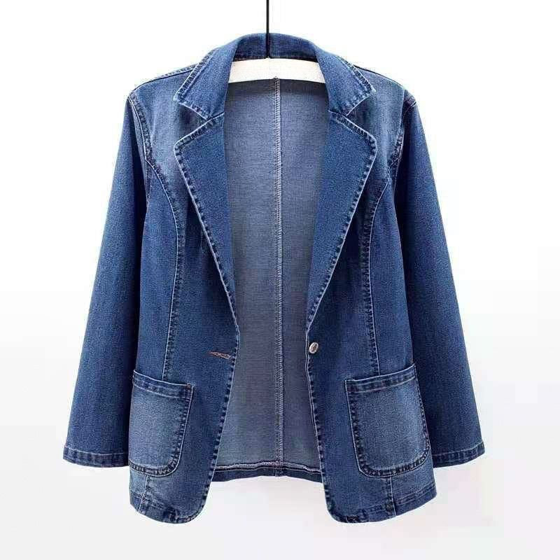 Blazer en Denim Moderne Femme 0