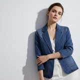 Blazer en Denim Moderne Femme 2