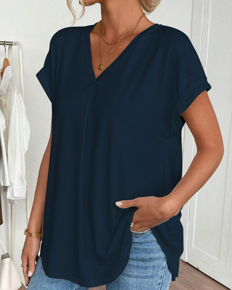 Blouse Femme Élégante Décontractée à Manches Doubles 4